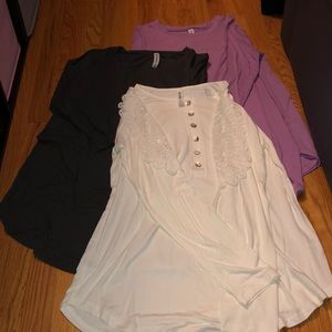 Bundle 3 size M tunics, white tunic NWOT, EUCx2